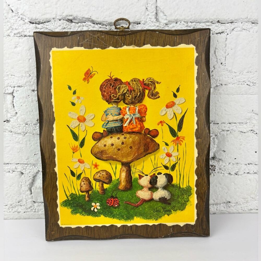 Vintage Edna Vierra Puppy Love Art
